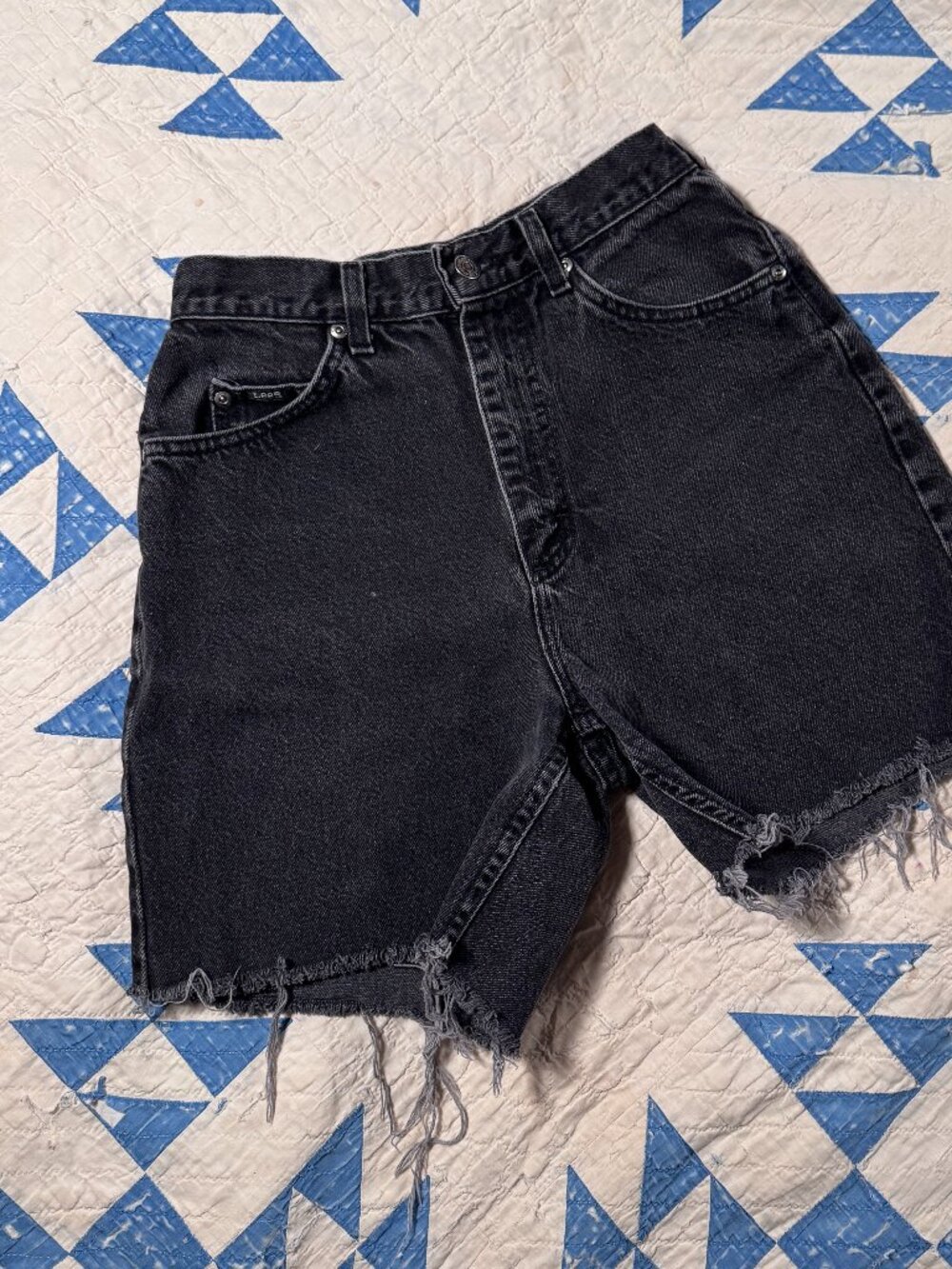 Vintage Lee Black Denim Cutoff Shorts